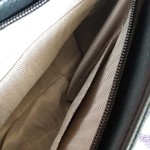 Black Faux Leather Studded Crossbody Bag With Braided Detail Adjustable Strap - Picture 7 of 16